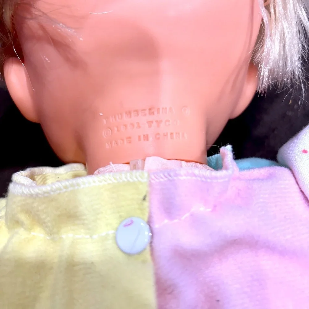 Vtg 90's Twinkling Thumbelina Ideal Nursery‎ Baby Doll Arms Legs Head Move WORKS